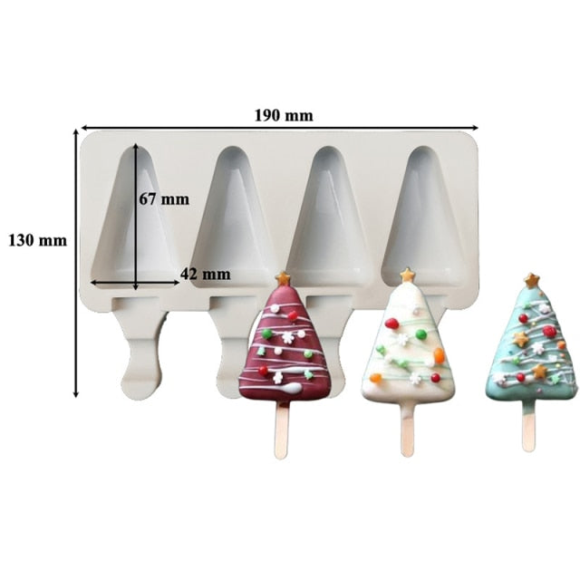 3/4 Bear/Dinosaur/Oval Ice Cream Silicone Mold Jelly Chocolate Popsicle Cake Mould Cake Decorating Tools Bakeware