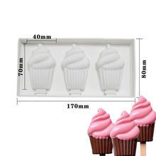 Load image into Gallery viewer, 3/4 Bear/Dinosaur/Oval Ice Cream Silicone Mold Jelly Chocolate Popsicle Cake Mould Cake Decorating Tools Bakeware
