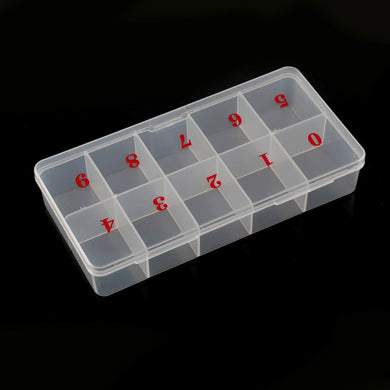 1 pc clear Nail Art Empty Storage Case Nail Tips Box Gems Rhinestone Crystal Bead Display Accessories Plastic Container Ta#072