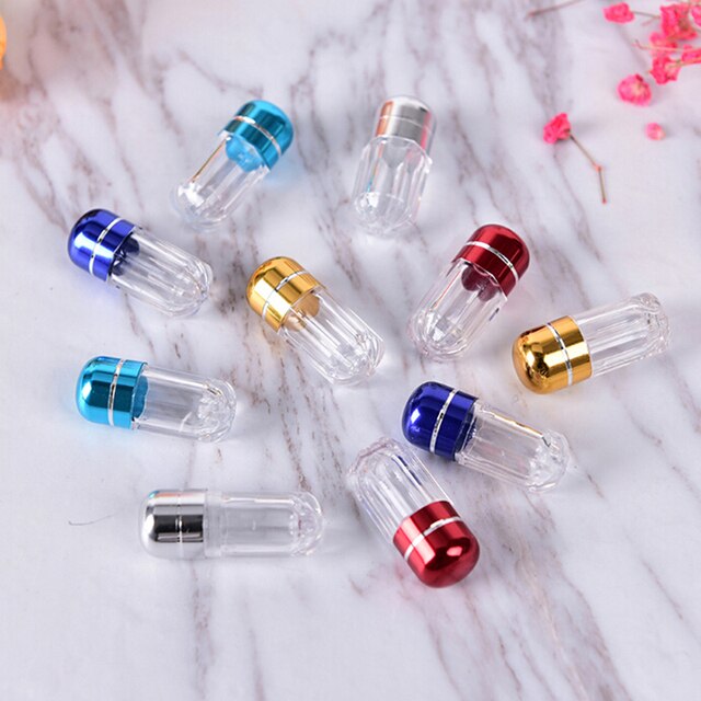 1PC/10Pcs Empty Moisture-proof Plastic Bottle Pill Box Capsule Shell Medicine Holder  2 Colors