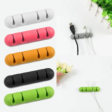 Load image into Gallery viewer, 1 Pc 4-hole USB Cable Organizer Clamp Management Headphone Charger Wire Lead Holder for Car Home Office Desktop Cord Clip