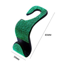 Load image into Gallery viewer, Car Back Seat Hook Bling Rhinestones Crystal Handbag Auto Headrest Hanger Hooks Car Clips Hooks Car Accessories Fit