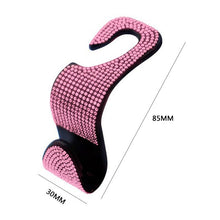 Load image into Gallery viewer, Car Back Seat Hook Bling Rhinestones Crystal Handbag Auto Headrest Hanger Hooks Car Clips Hooks Car Accessories Fit