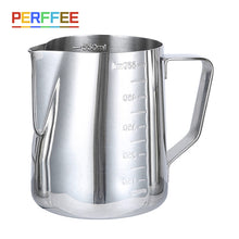 Load image into Gallery viewer, Espresso Coffee Milk Frothing Pitcher Stainless Steel Stamped Measurement Steaming Jug Barista Latte Art Frother Cup 350/600Ml
