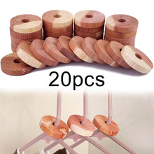 Load image into Gallery viewer, 20Pcs Wardrobe Drawer Air Fresher Moth Repellent Mini Round Cedars Wood Block Wood Ring Piece Insect Repellent Camphor Moth Ball