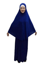 Load image into Gallery viewer, Muslim Women Prayer Garment Clohtes 2 Pieces Set Solid Large Scarf Hijabs Overhead Amira Tops Skirts Ramadan Islamic Abaya Cover