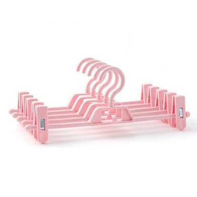 5/10pcs Adjustable Plastic Clothes Rack for Pant Skirt Clip Bra Clothespin Underwear Panties Portable Hanger Clothes Organizer
