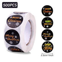 Load image into Gallery viewer, 500pcs Candy Bags Box Sticker Gift Bag Sealing Christmas Sticker Thank You Love Wedding Birthday Cookie Bag Kraft Paper Sticker