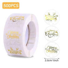 Load image into Gallery viewer, 500pcs Candy Bags Box Sticker Gift Bag Sealing Christmas Sticker Thank You Love Wedding Birthday Cookie Bag Kraft Paper Sticker
