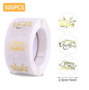 500pcs Candy Bags Box Sticker Gift Bag Sealing Christmas Sticker Thank You Love Wedding Birthday Cookie Bag Kraft Paper Sticker