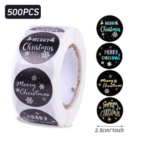 500pcs Candy Bags Box Sticker Gift Bag Sealing Christmas Sticker Thank You Love Wedding Birthday Cookie Bag Kraft Paper Sticker