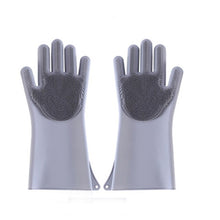 Load image into Gallery viewer, 1Pair Silicone Cleaning Gloves Kitchen Reusable Silicone Dishwashing Glove for Household Bathroom Scrubber Rubber Bath Cleaner