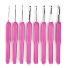 Load image into Gallery viewer, 8Pcs Mix Size 2.5mm-6mm Crochet Hook Knit Weave Yarn Craft Knitting Needle Plastic Handle Knitting Hooks Needles Tools xmas GIFT