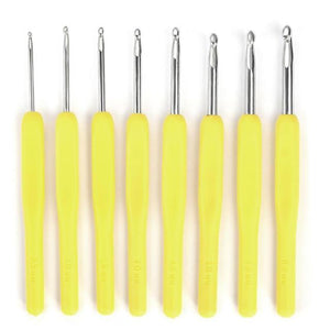 8Pcs Mix Size 2.5mm-6mm Crochet Hook Knit Weave Yarn Craft Knitting Needle Plastic Handle Knitting Hooks Needles Tools xmas GIFT