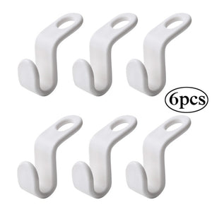 6/12 Pcs Clothes Hanger Hook Multi-Function Folding Storage Clothes Rack Wardrobe Save Space Hanging Hanger Space Saving Hooks