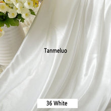 Load image into Gallery viewer, 0.8x3M Ice Silk Fabric Table Skirts Party Transparent White Pleated Wedding Tablecloth Cover Skirting Birthday Baby Shower