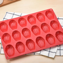 Load image into Gallery viewer, 18 Even Madeleine Shell Cake Mold Food Grade Silicone Cookie Mold Biscuits Bakeware Tools Non-sticky Easy To Release BPA-free