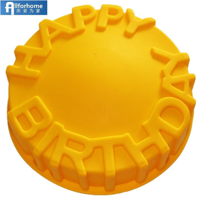 7.6 inches HAPPY BIRTHDAY words Cake Pan Silicone Birthday Cake Mold Bakeware Bread Baking Pans Tray Cake DIY New Mould