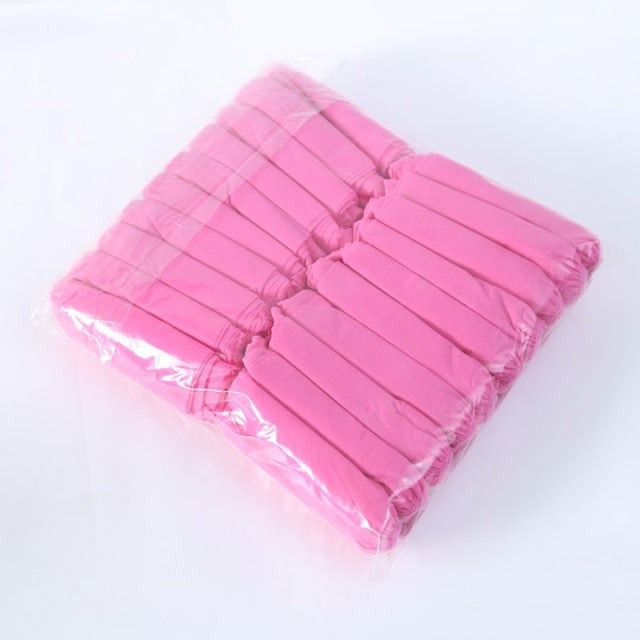 100pcs Disposable Shoe Cover Dustproof Non-slip Dhoe Cover Children Students Adult Non-woven Shoe Cover Household Foot Cover