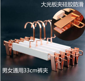 10pcs/lot 30cm/44.5cm white solid wood clothes rack  hotel clothing store wooden clothes hang anti-skid coat hanger trousers cl