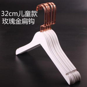 10pcs/lot 30cm/44.5cm white solid wood clothes rack  hotel clothing store wooden clothes hang anti-skid coat hanger trousers cl