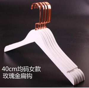 10pcs/lot 30cm/44.5cm white solid wood clothes rack  hotel clothing store wooden clothes hang anti-skid coat hanger trousers cl