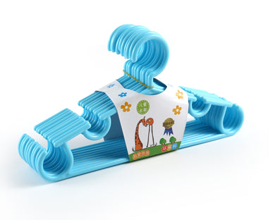 10Pcs/Set Portable Children Clothes Hanger Toddler Baby Coat Plastic Hangers Hook Household for Kids Clothing Organizer 27x14cm