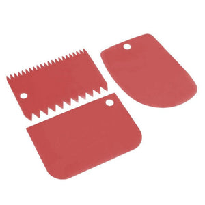 3pcs Plastic Dough Knife Baking Pastry Tools Icing Fondant Scraper Decorating Plain Smooth Spatulas Cutters Cake Toosl