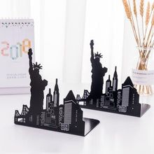 Load image into Gallery viewer, (FR) 1 Pair Of Famous Scenic Spots Style Metal Iron Desk Art Bookend Non-skid Art Bookends Bookrack Book Ends Shelf Rack Sujetalibros
