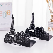 Load image into Gallery viewer, (FR) 1 Pair Of Famous Scenic Spots Style Metal Iron Desk Art Bookend Non-skid Art Bookends Bookrack Book Ends Shelf Rack Sujetalibros