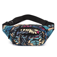 Load image into Gallery viewer, 2021 HOT Leaf Printed Female Waist Bags Large Capacity Fanny Pack Men&#39;s Belt Bag  Women Fashion Casual Canvas Travel Banana Bags