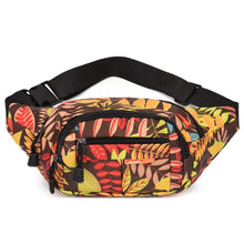 Load image into Gallery viewer, 2021 HOT Leaf Printed Female Waist Bags Large Capacity Fanny Pack Men&#39;s Belt Bag  Women Fashion Casual Canvas Travel Banana Bags