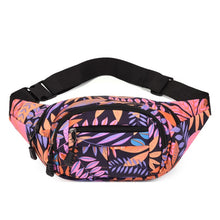 Load image into Gallery viewer, 2021 HOT Leaf Printed Female Waist Bags Large Capacity Fanny Pack Men&#39;s Belt Bag  Women Fashion Casual Canvas Travel Banana Bags
