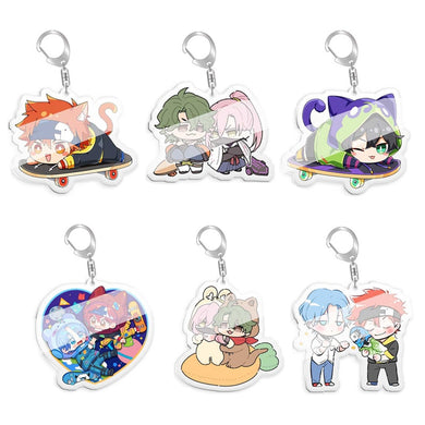 5pcs 10pcs SK8 the Infinity Langa Hasegawa MIYA Reki Kyan Cherry blossom PVC Pendant Key Chain Keyring