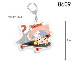 5pcs 10pcs SK8 the Infinity Langa Hasegawa MIYA Reki Kyan Cherry blossom PVC Pendant Key Chain Keyring