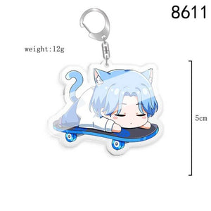 5pcs 10pcs SK8 the Infinity Langa Hasegawa MIYA Reki Kyan Cherry blossom PVC Pendant Key Chain Keyring