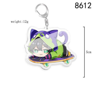 5pcs 10pcs SK8 the Infinity Langa Hasegawa MIYA Reki Kyan Cherry blossom PVC Pendant Key Chain Keyring