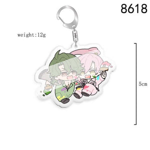 5pcs 10pcs SK8 the Infinity Langa Hasegawa MIYA Reki Kyan Cherry blossom PVC Pendant Key Chain Keyring
