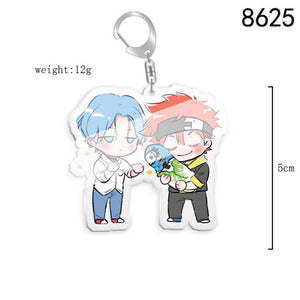 5pcs 10pcs SK8 the Infinity Langa Hasegawa MIYA Reki Kyan Cherry blossom PVC Pendant Key Chain Keyring
