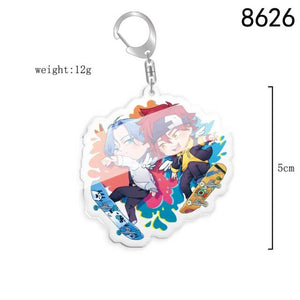 5pcs 10pcs SK8 the Infinity Langa Hasegawa MIYA Reki Kyan Cherry blossom PVC Pendant Key Chain Keyring
