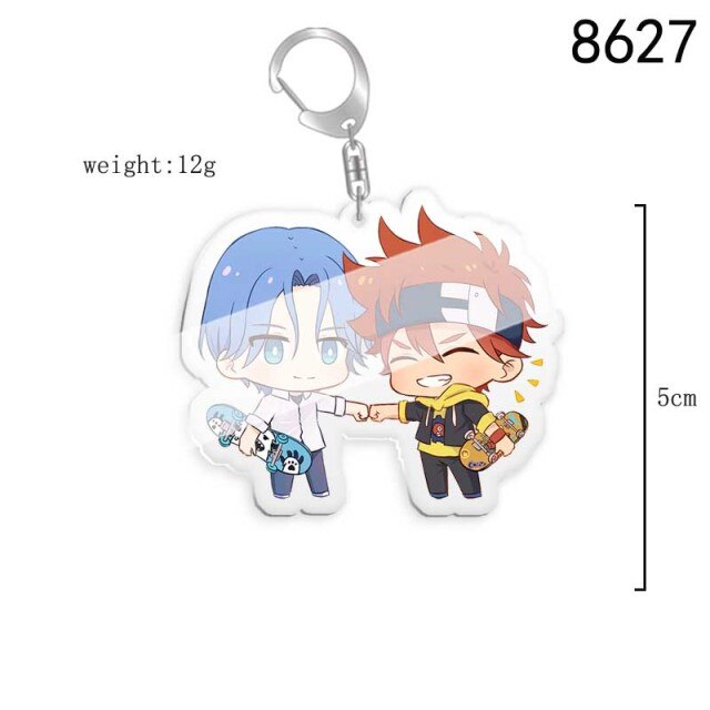 5pcs 10pcs SK8 the Infinity Langa Hasegawa MIYA Reki Kyan Cherry blossom PVC Pendant Key Chain Keyring