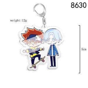 5pcs 10pcs SK8 the Infinity Langa Hasegawa MIYA Reki Kyan Cherry blossom PVC Pendant Key Chain Keyring