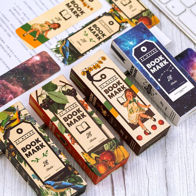 28pcs/pack Creative Girl Star Fruit Space Paper Bookmarks For Books School Stationery And Office Gifts