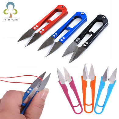 3Pcs New Useful Tailor Scissors U-Shape Use Scissors Cut Fishing Line Trimming Nipper Essential Sewing Accessories ZXH