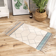 Load image into Gallery viewer, Round Cotton Linen Bohemia Prayer Tassels Carpet Table Area Rugs Modern Non-Slip Yoga Bath Mats Footcloth