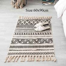 Load image into Gallery viewer, Round Cotton Linen Bohemia Prayer Tassels Carpet Table Area Rugs Modern Non-Slip Yoga Bath Mats Footcloth