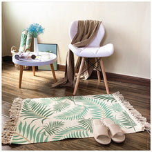 Load image into Gallery viewer, Round Cotton Linen Bohemia Prayer Tassels Carpet Table Area Rugs Modern Non-Slip Yoga Bath Mats Footcloth