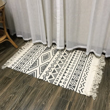 Load image into Gallery viewer, Round Cotton Linen Bohemia Prayer Tassels Carpet Table Area Rugs Modern Non-Slip Yoga Bath Mats Footcloth