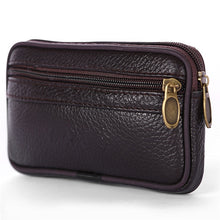 Load image into Gallery viewer, Leather Waist Fanny Pack Men's Belt Bag Travel Cash Card Holder Wallet Phone Pouch Hip Bum Bag Casual Leather Purse