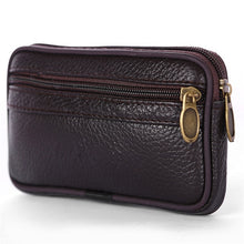 Load image into Gallery viewer, Leather Waist Fanny Pack Men's Belt Bag Travel Cash Card Holder Wallet Phone Pouch Hip Bum Bag Casual Leather Purse